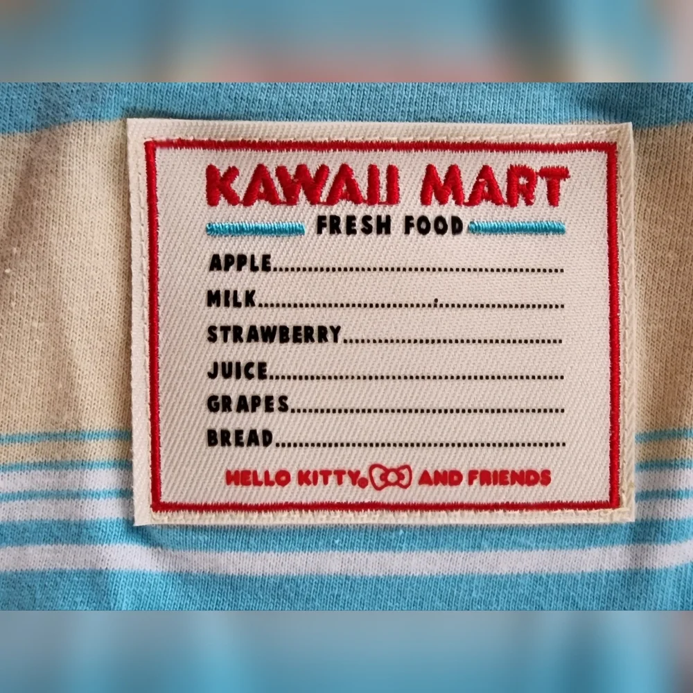 Hello Kitty & Friends Kawaii Mart Striped Tee XS BoxLunch 2022 Sanrio Cute‎
