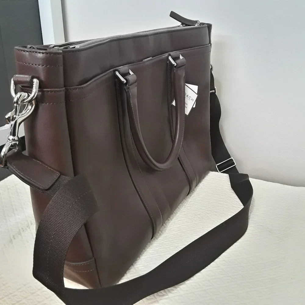 Coach mahogany laptop bag