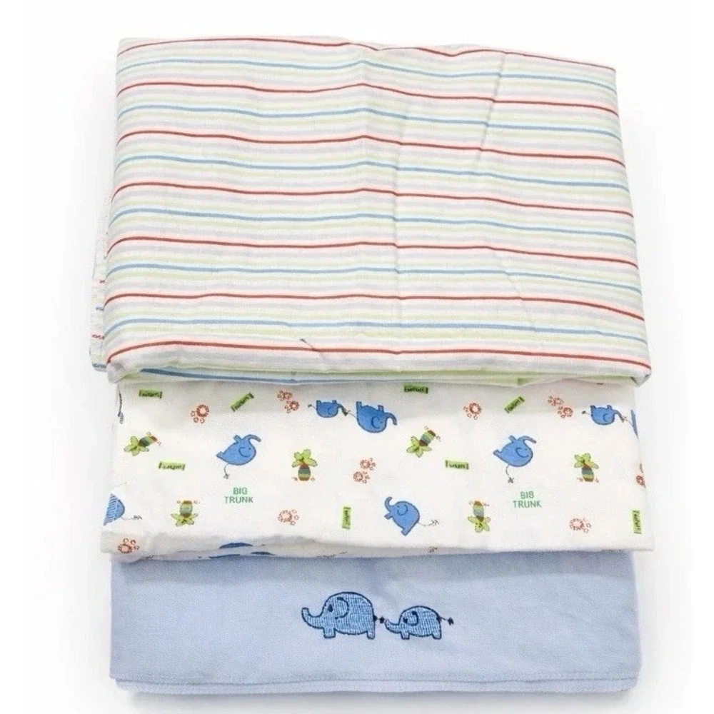 Baby Swaddle Blanket Set of 3 29x29 Cotton New‎ Without Tags