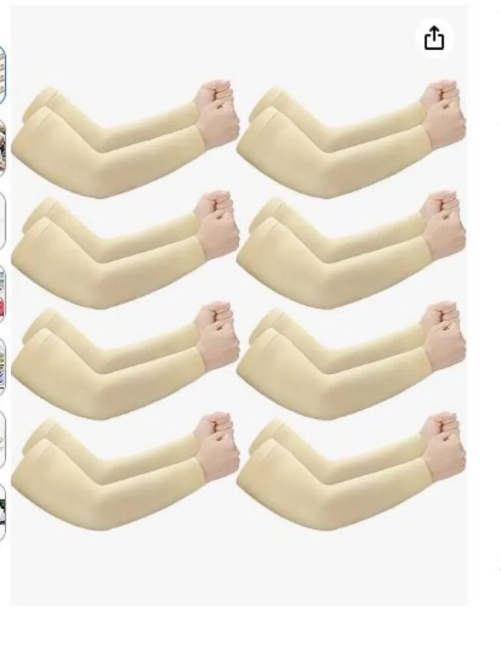 8 Pairs Protective Arm Sleeves for Thin Skin Bruise & Abrasion Protection