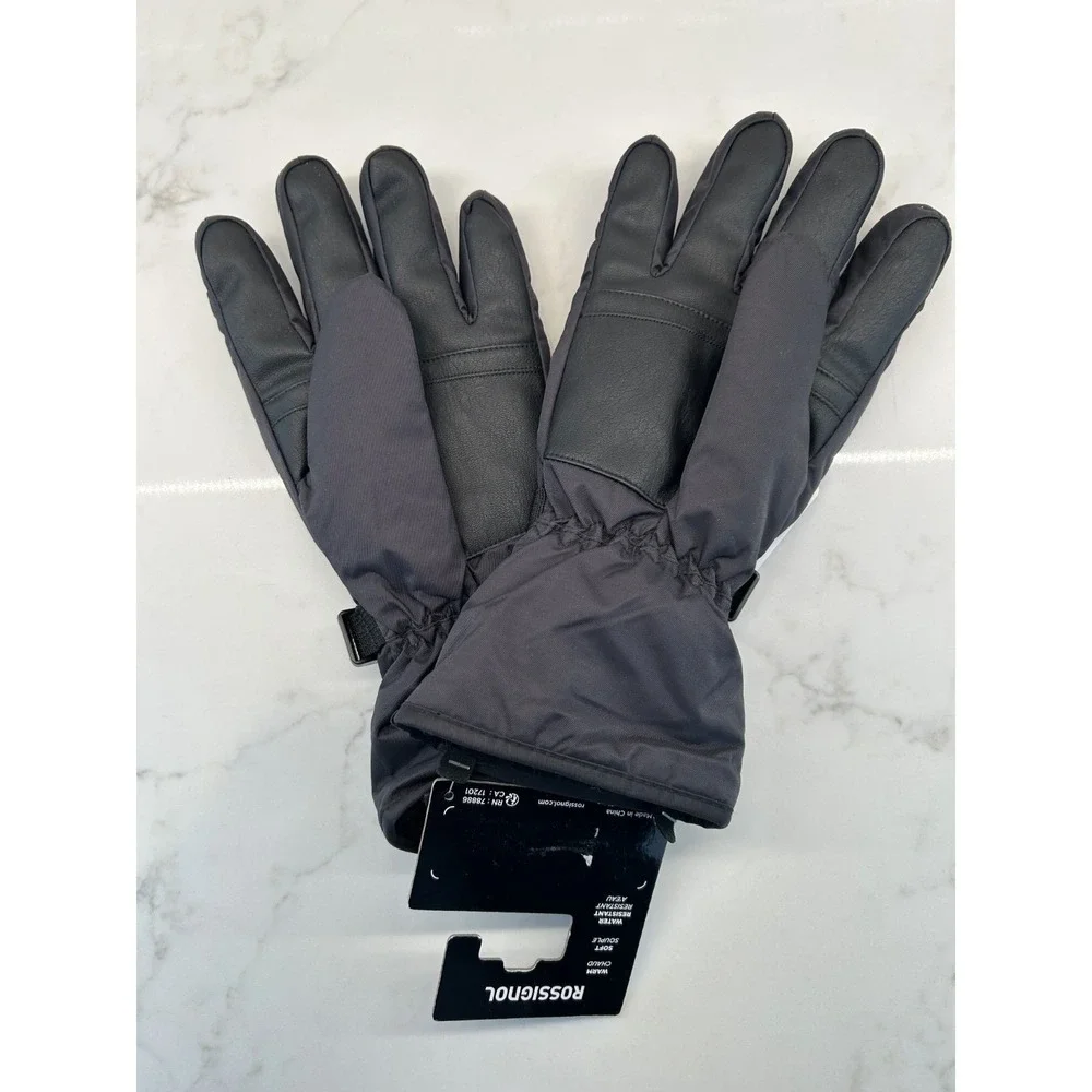 Rossignol Action Drypel Waterproof Ski‎ Gloves Womens Large Black Leather Trim