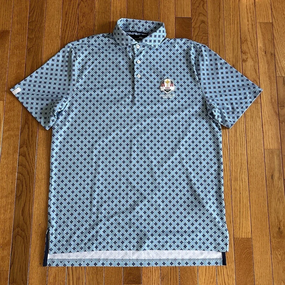 RLX Ralph Lauren USA 2023‎ Marco Simone Rome Italy Golf Polo Mens Medium AOP