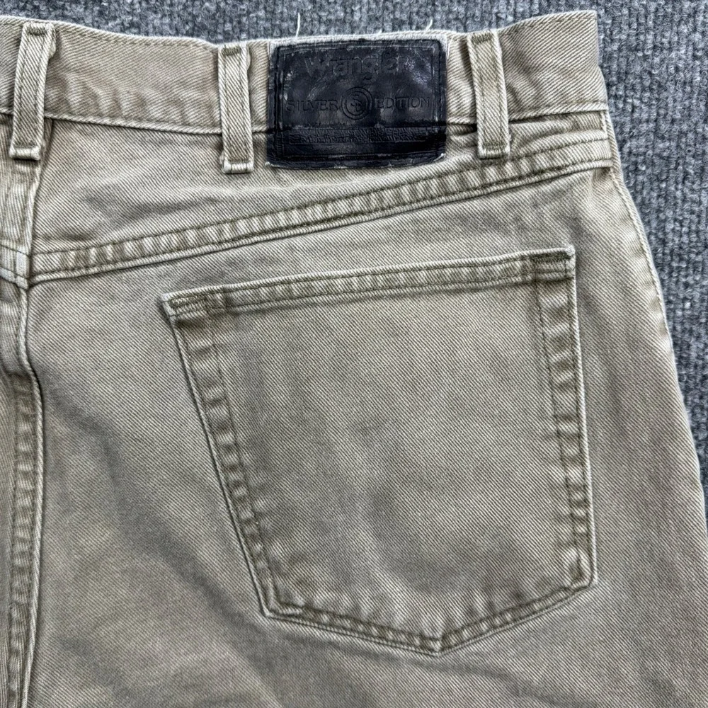 Wrangler Silver Edition Jeans Mens 36 x‎ 26 Tan Khaki Denim Straight Leg Casual