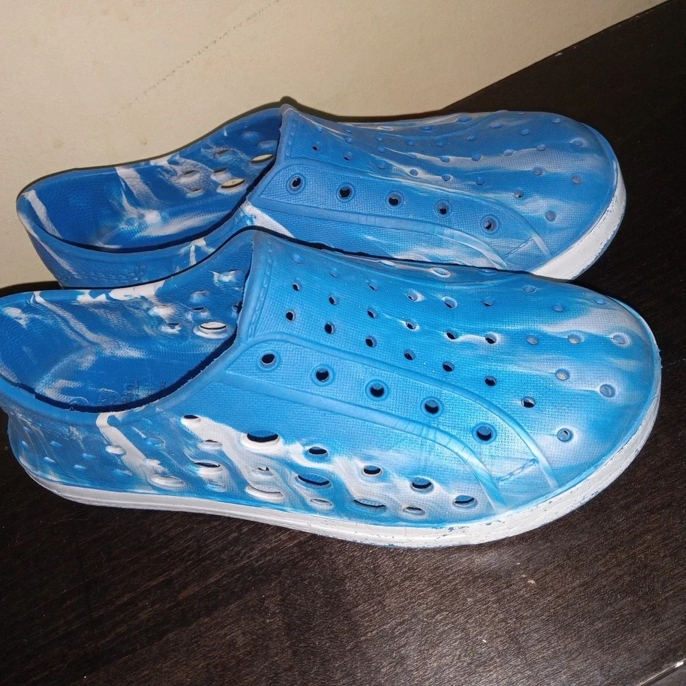 Lily & Dan Children's‎ Lightweight Slip On Shoes Blue & White Size 13/1