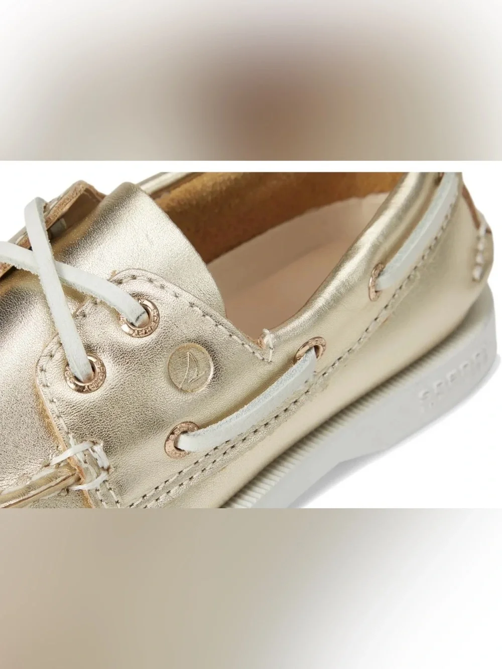Sperry shiny metallic