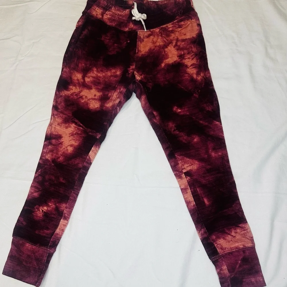 Old Navy Girls Tie-Dye Joggers - Pink & Maroon Sz Small