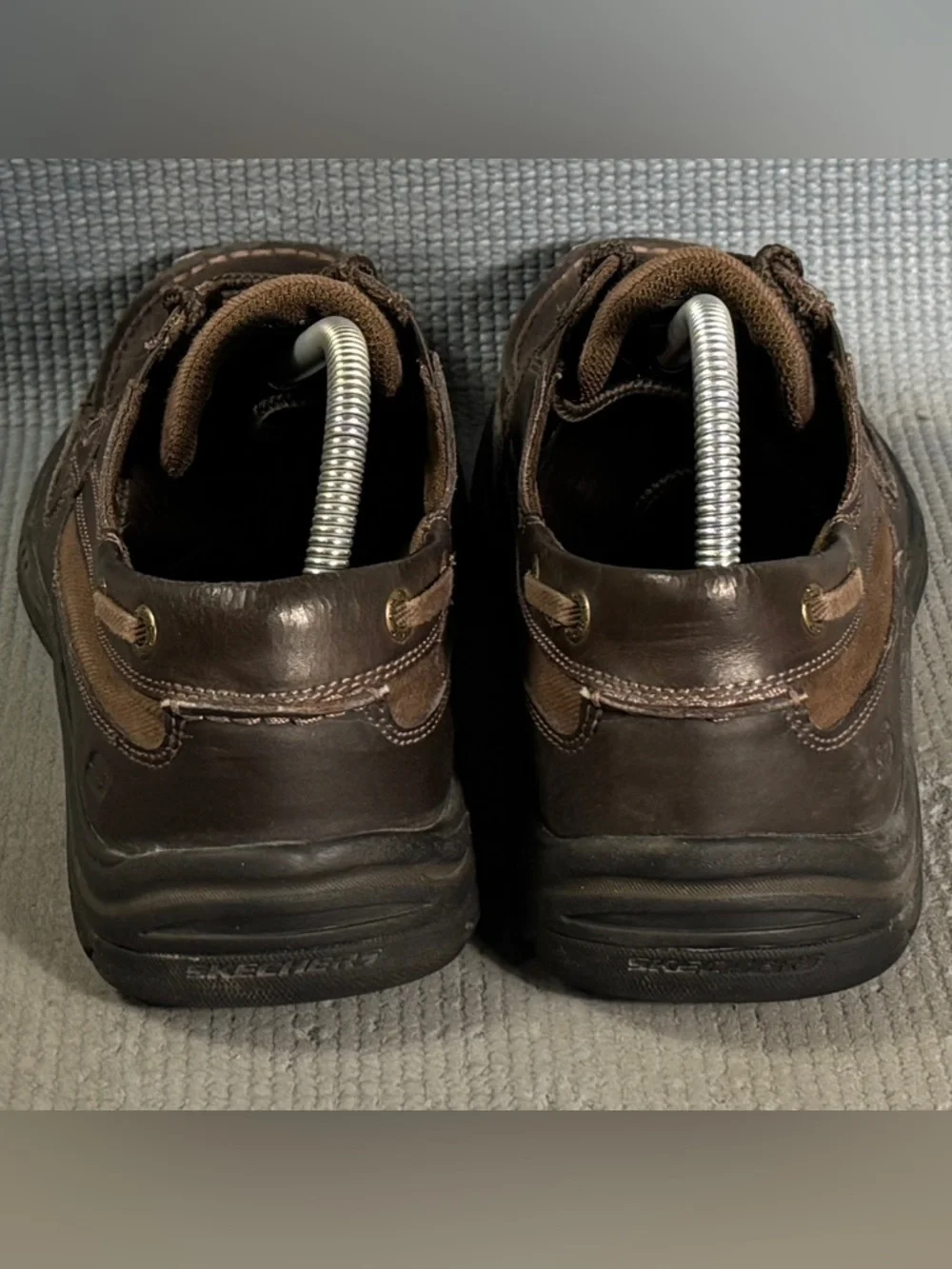 SKECHERS Men's Relaxed‎ Fit Moc Toe Boat Shoes Brown Size 9