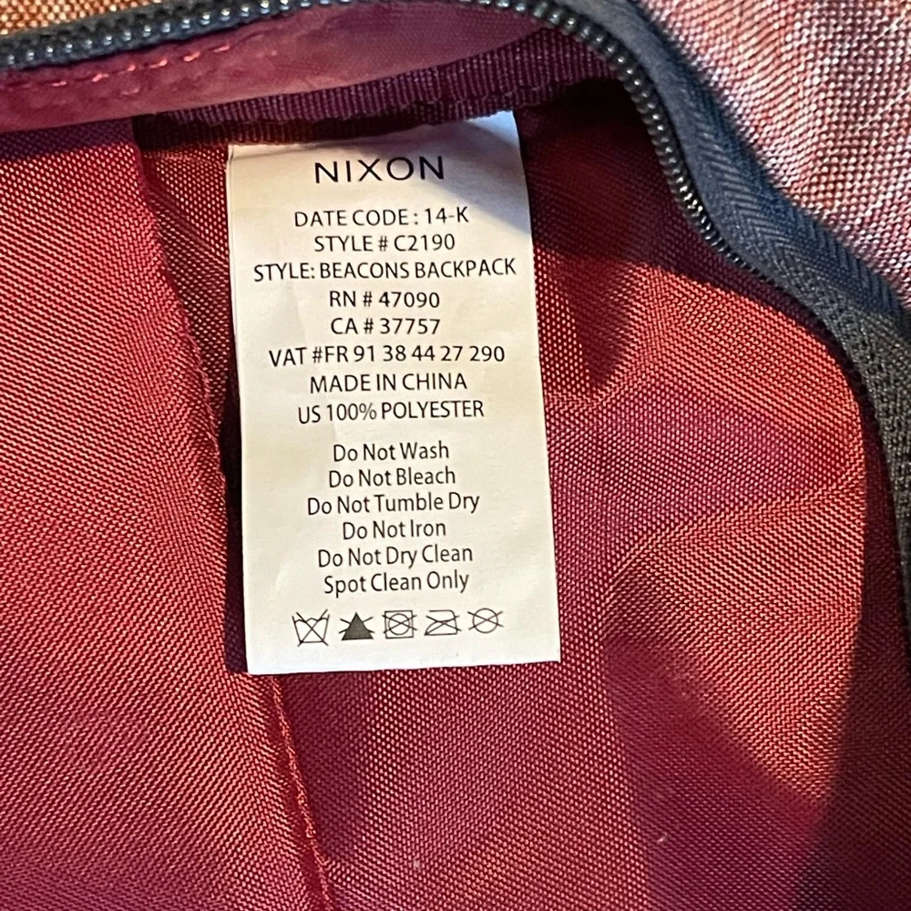 Nixon‎ backpack pre-owned condition