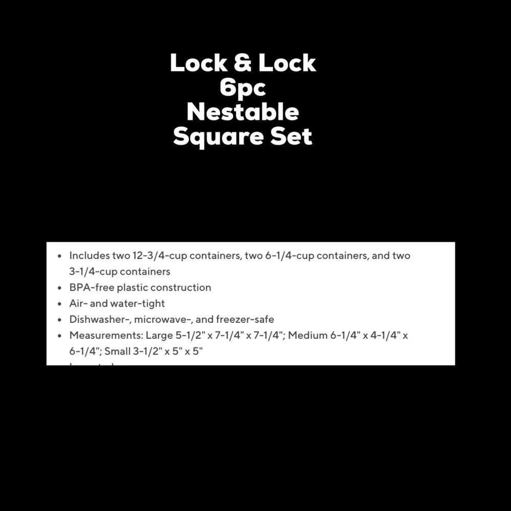 QVC lock 6pc