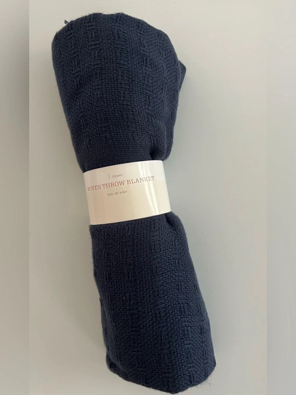 Indigo Blue Woven Throw Blanket 50