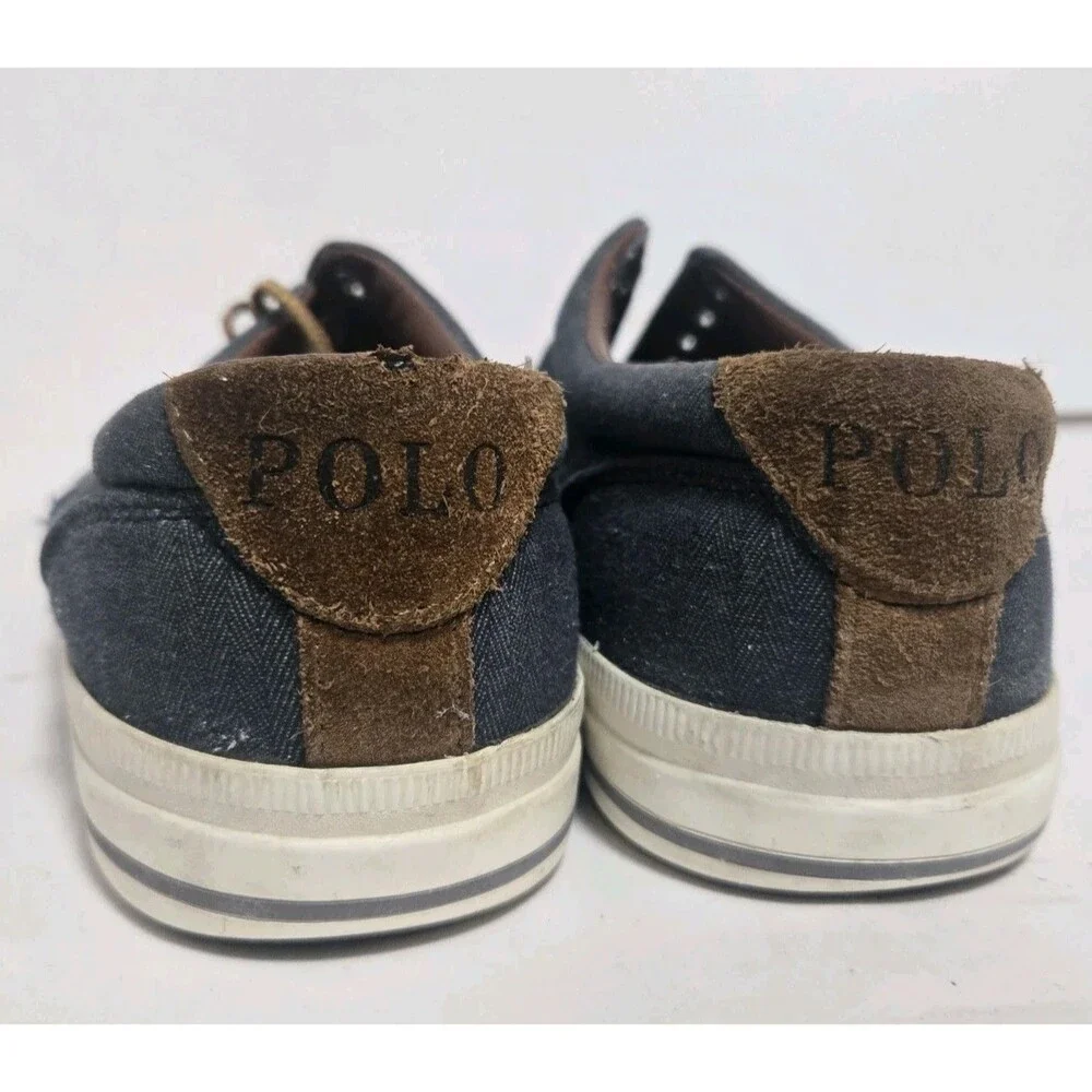 Polo Ralph Lauren Shoes Mens 8.5D Vaughn Canvas Preppy Comfort Navy