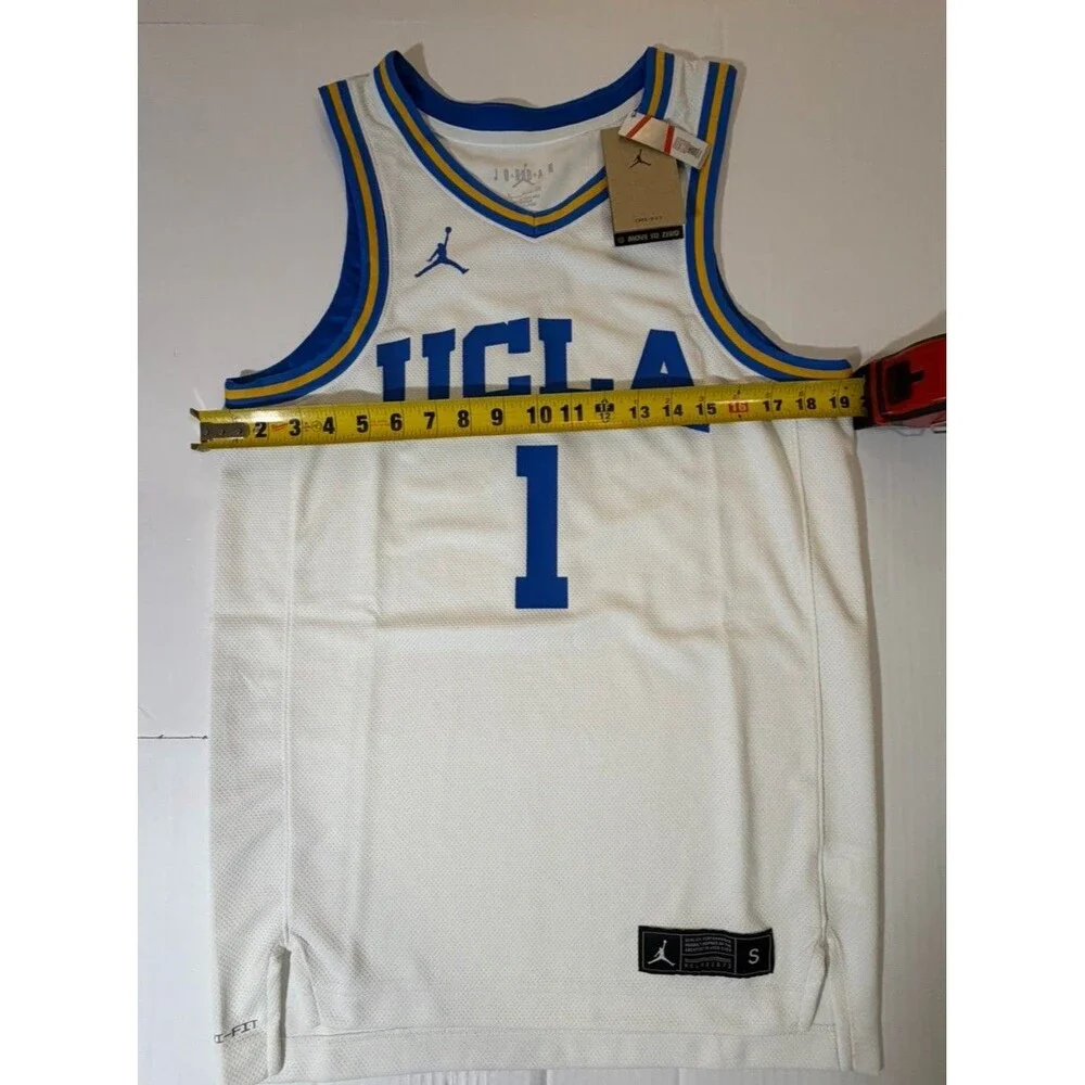 NEW UCLA Bruins #1 Basketball Jersey Men’s Small White Jordan Brand Dri-FIT NWT