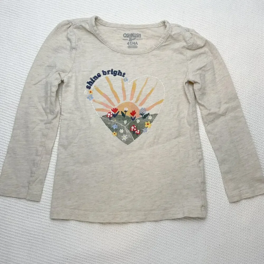 Oshkosh Embroidered Shine Bright Top