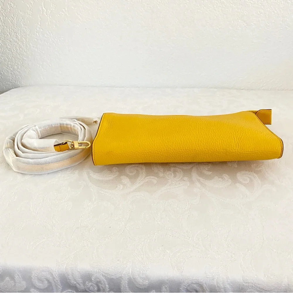 Tory Burch yellow leather crossbody bag