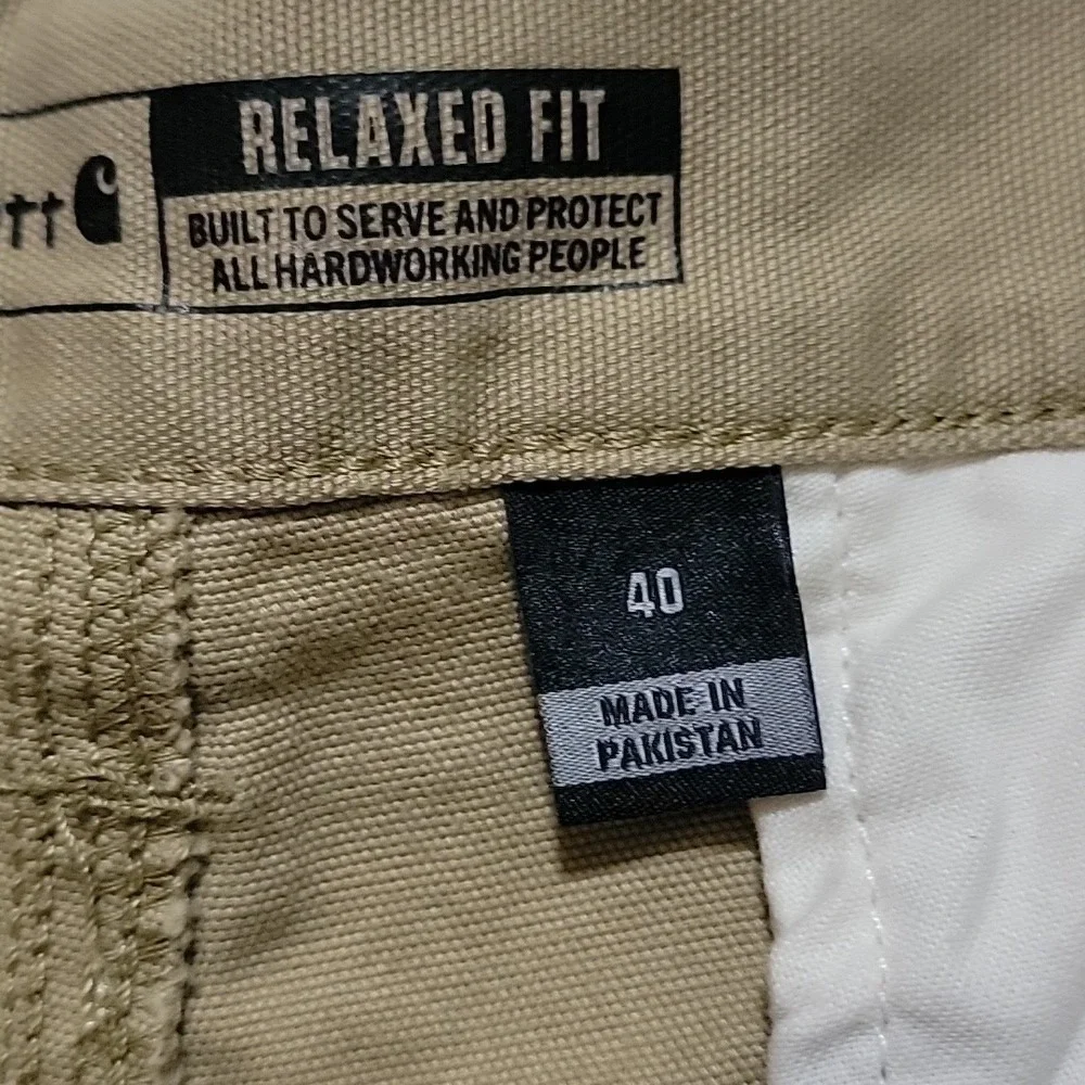 Carhartt Rugged Flex Relaxed Fit Canvas Cargo Work Shorts Tan BS3542-M Mens 40