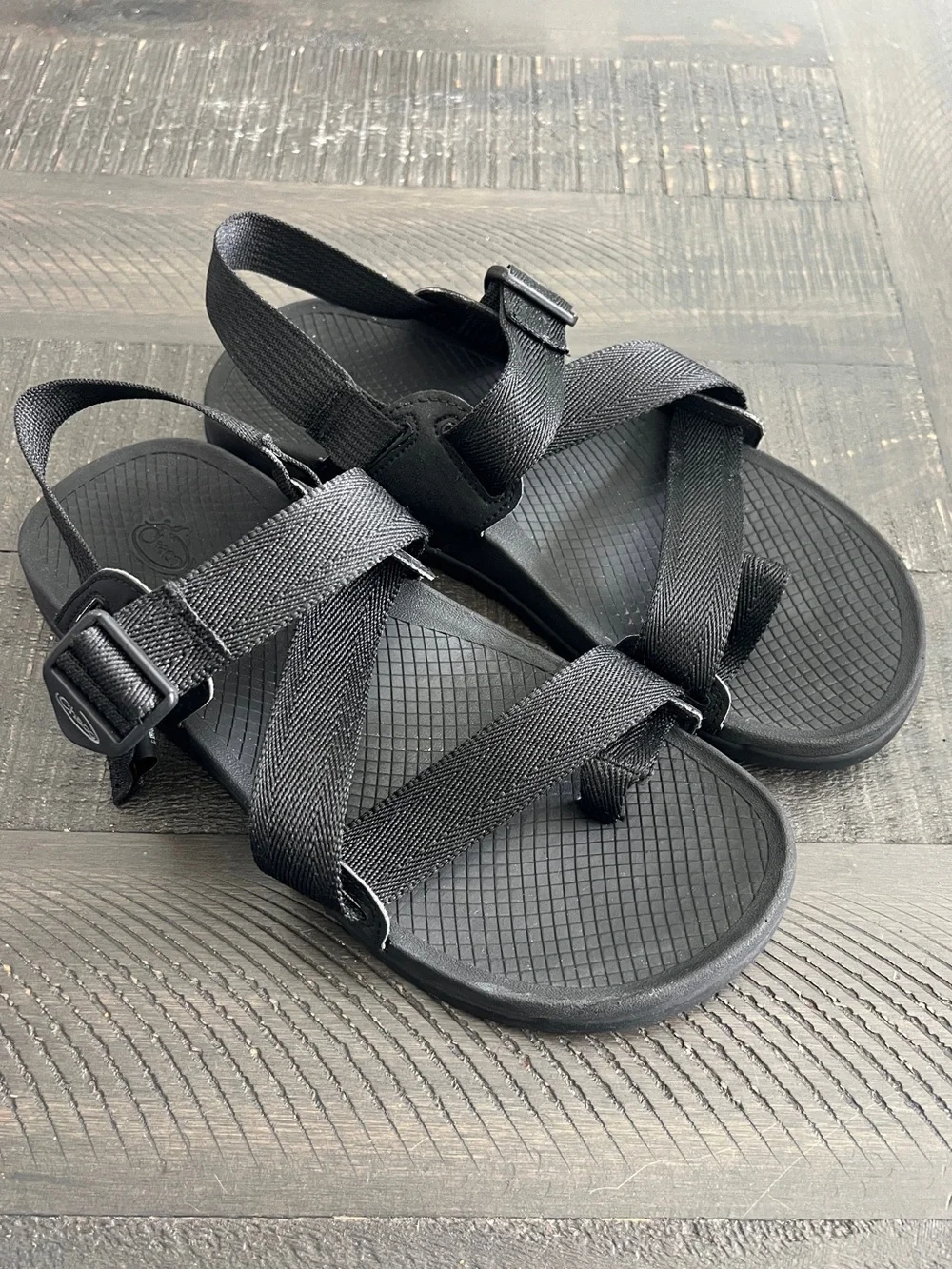 Chaco Z Cloud Sport Sandals Mens 9 Black Gorpcore Hiking Outdoor Adventure Trail