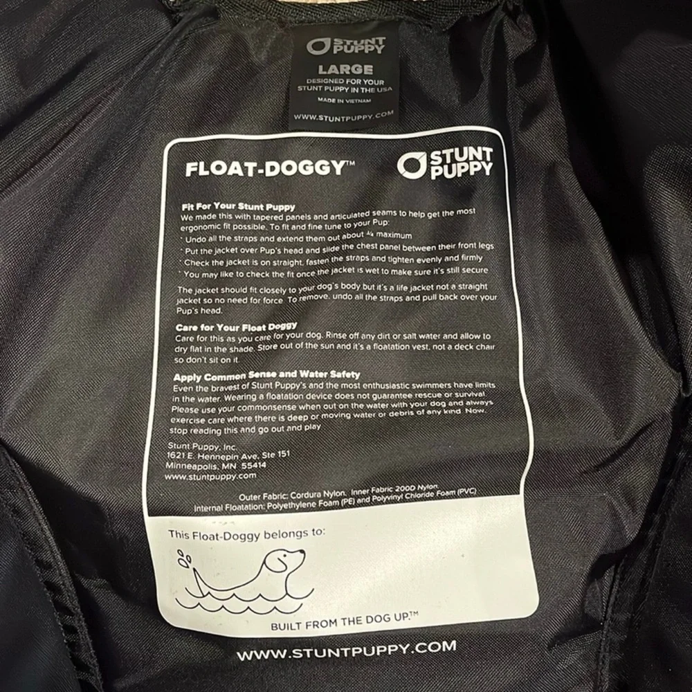 NWT Stunt Puppy Pink Life Jacket, L
