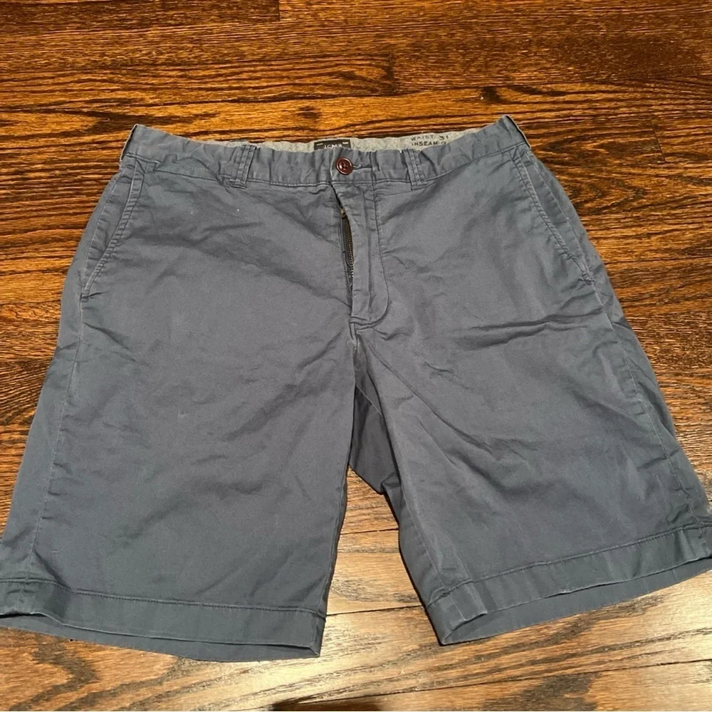 J. Crew Chino Shorts Mens 31 Blue Stretch Preppy Casual 9