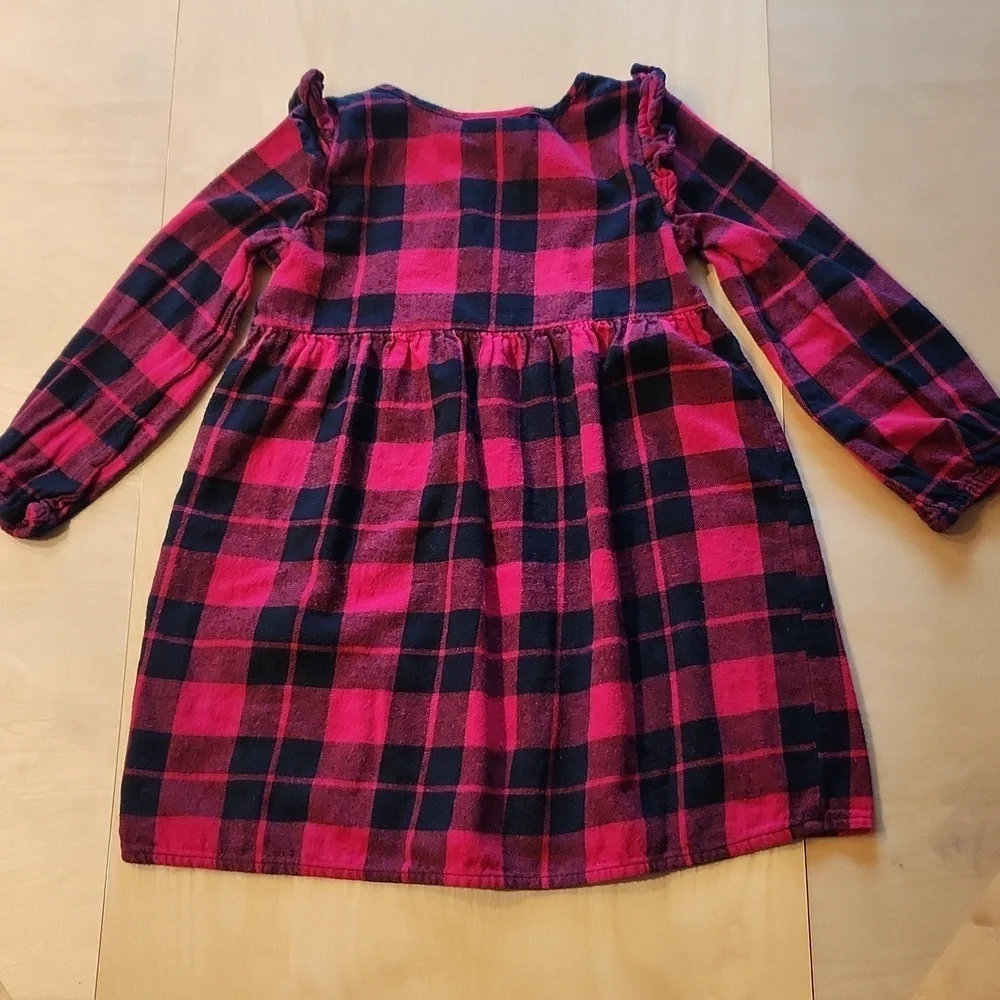 The Childrens Place- Plaid Red and Black Kids Dress. Size 5T