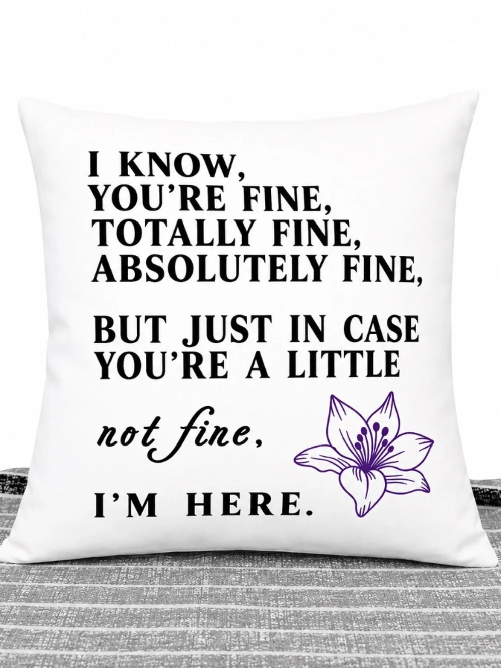 Encouragement Throw Pillow | Thinking of You Gift | Comfort Support Decor
