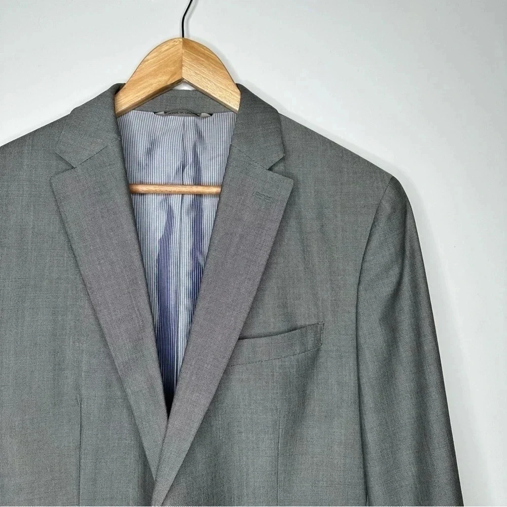 Banana Republic Gray Tailored Fit Wool Blazer Size 40R