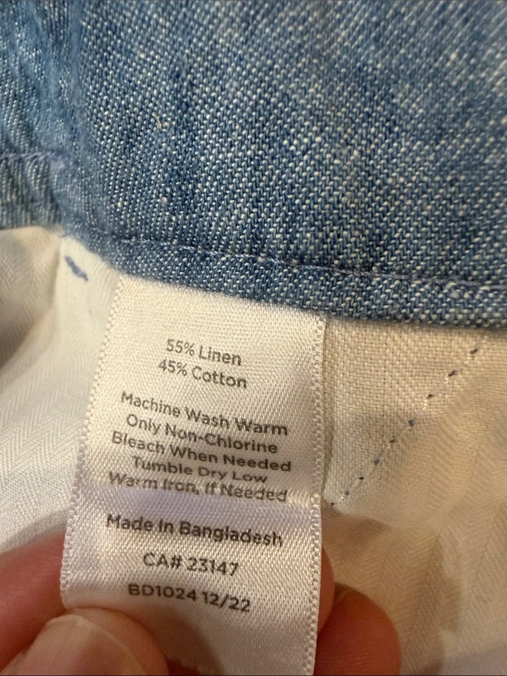 Talbots linen blend cropped pants size 8P.