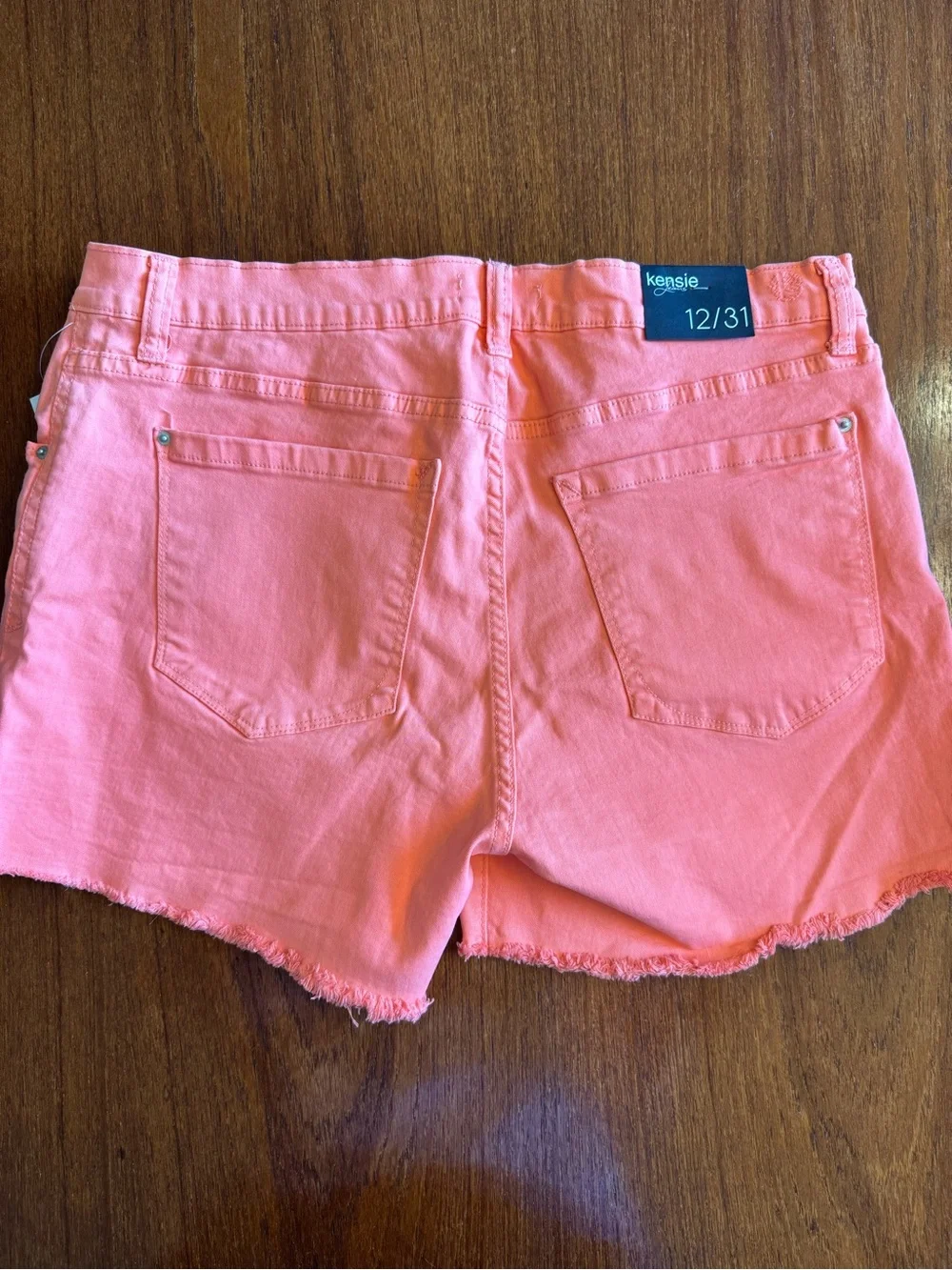 Kensie Coral Cutoff Denim Shorts