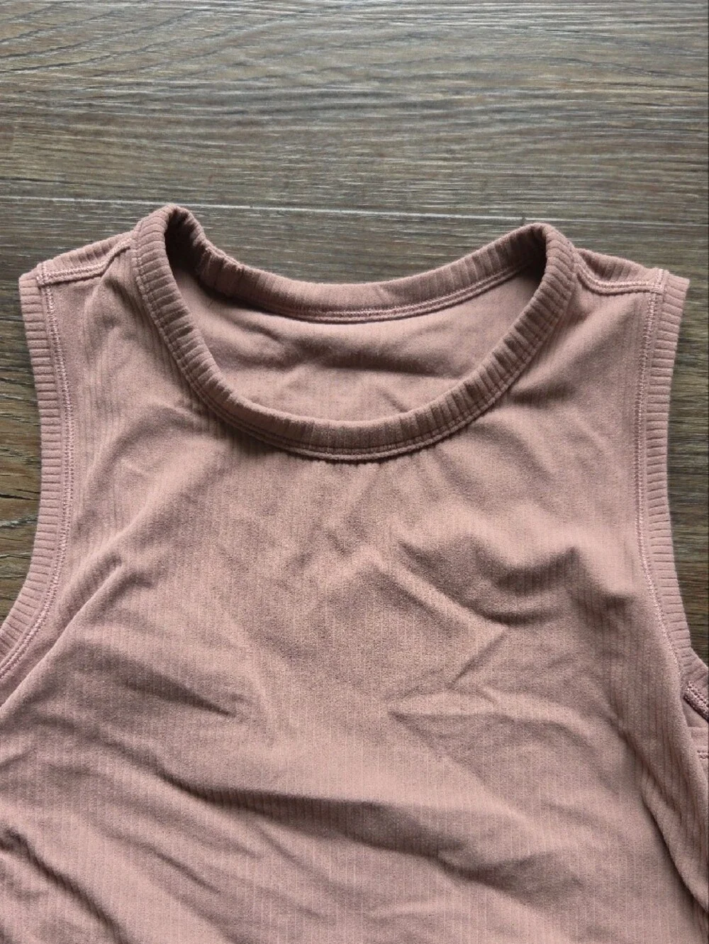 Lululemon Dusty Rose Ribbed Rouched Side Tank Top Size 6