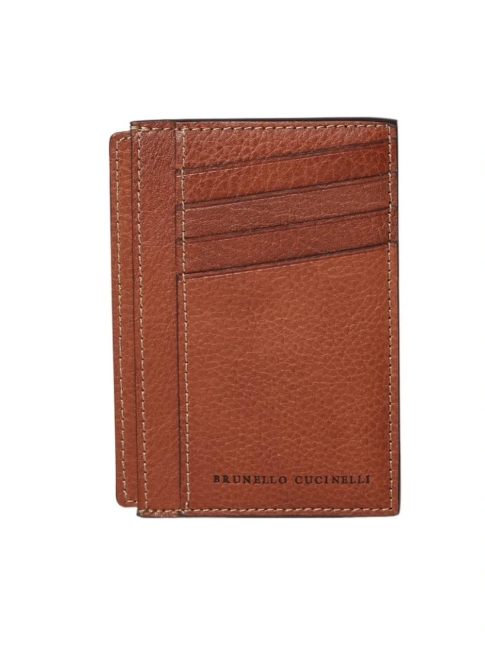 Brunello Cucinelli Logo Stamp Cardholder, New, In Pouch, Giftable, $650MSRP