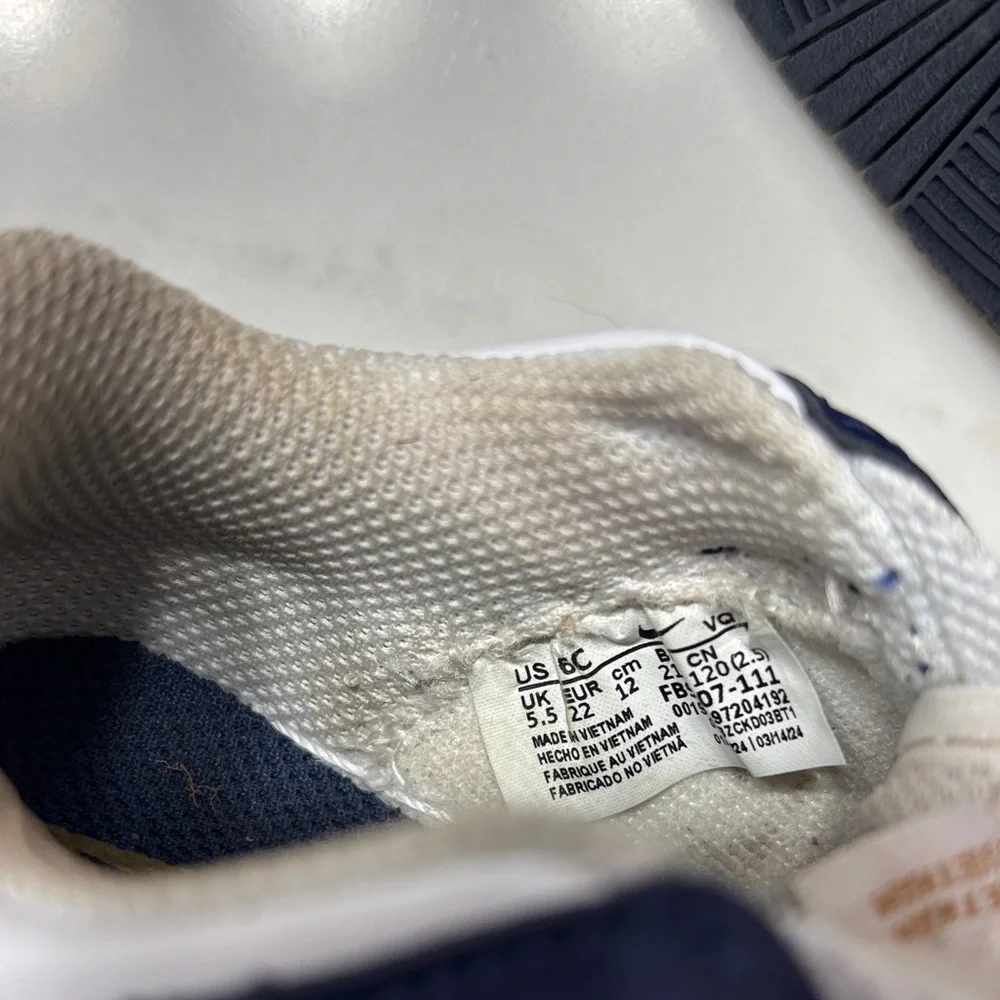 Nike Kids Dunk Low Sneaker - Navy, White & Gold