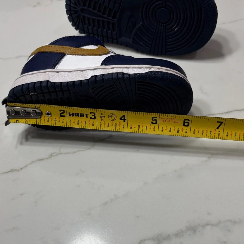 Nike Kids Dunk Low Sneaker - Navy, White & Gold