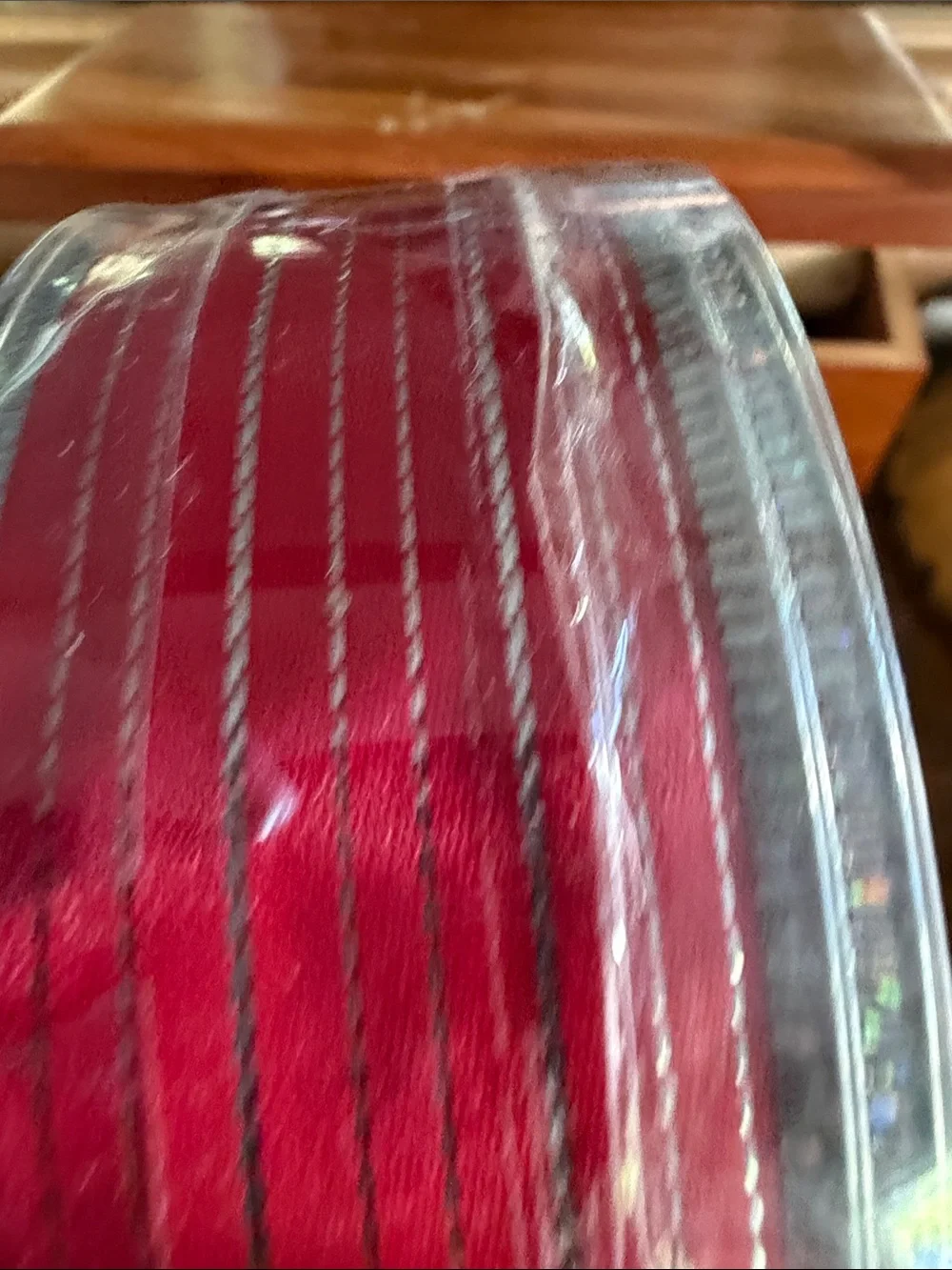 Festive Red Glitter & Holly Wired Ribbon Set - Holiday Gift Wrap