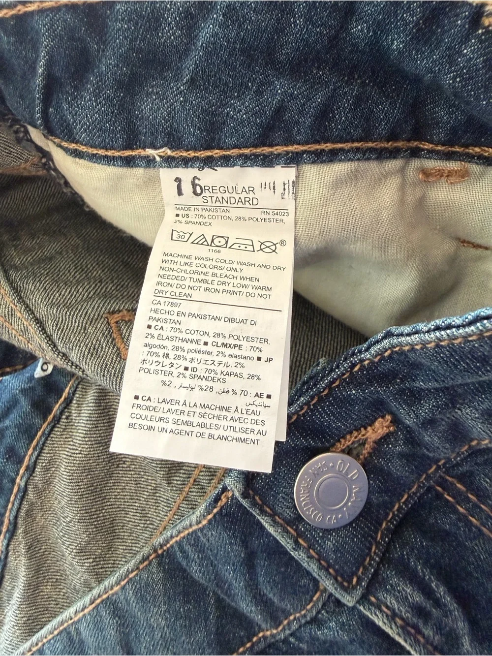 Old Navy just zip