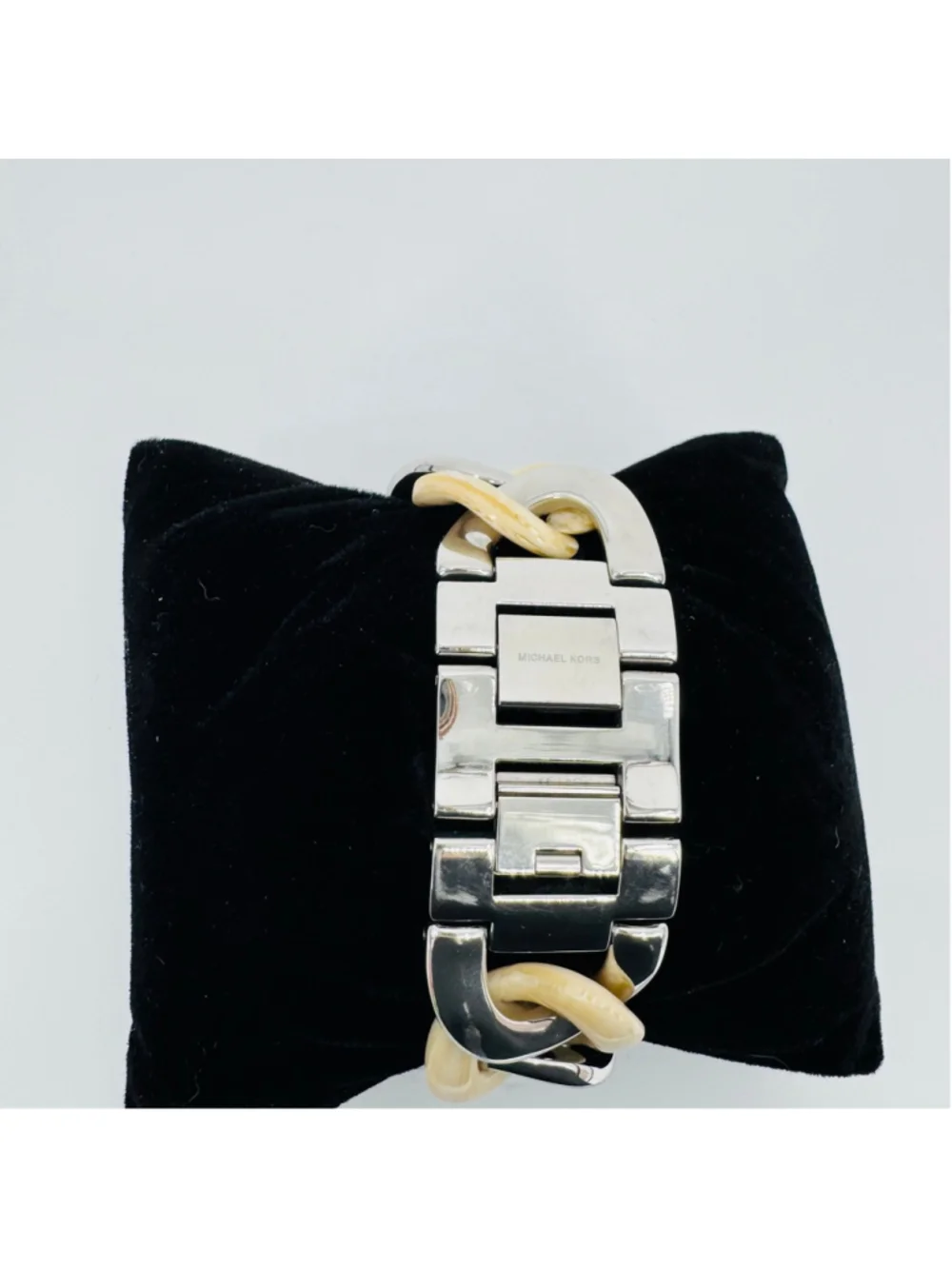 Michael Kors Runway Twist Chronograph Watch Silver Beige