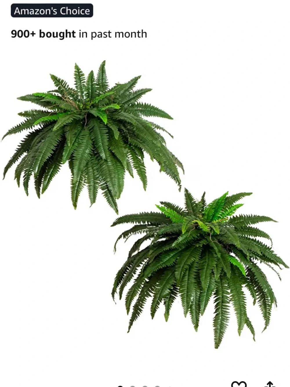 Nearly Natural Green Fern Fronds Faux Floral
