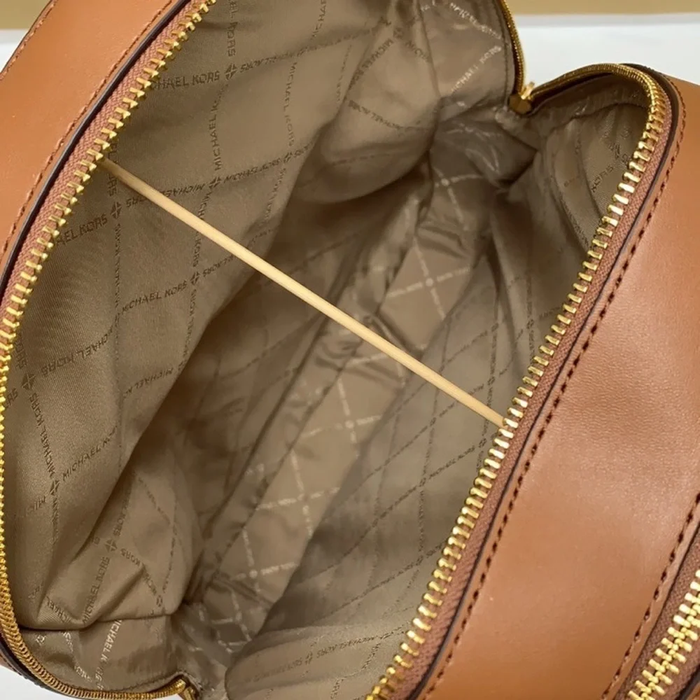 MICHAEL KORS JET SET GIRLS JAYCEE LARGE ZIP POCKET BACKPACK BROWN MULTI COLOR