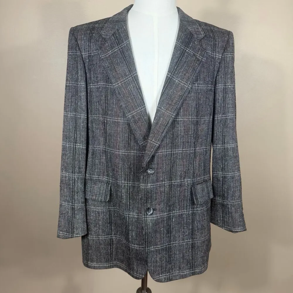 Vintage Christian Dior Monsieur 100% Silk Tweed Blazer Jacobson’s Sport Coat