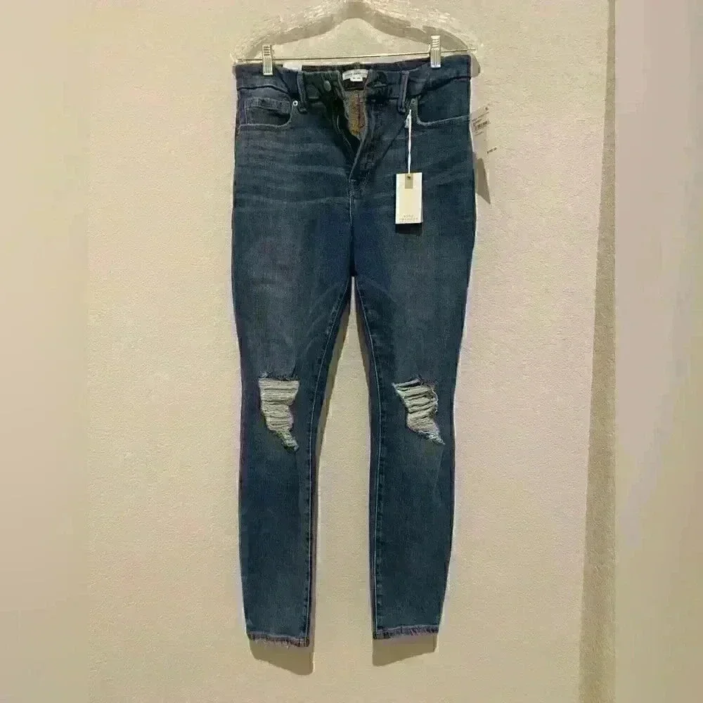 NWT GOOD AMERICAN GOOD LEGS SKINNY JEANS IN INDIGO234 Sz 8/29