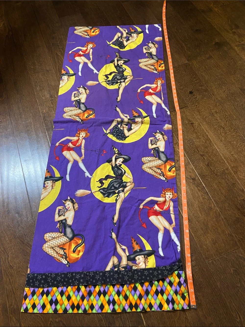 Handmade Halloween Spooky witches pillowcase long 53”