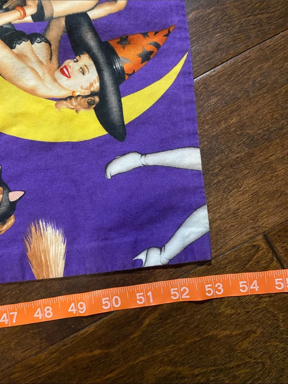 Handmade Halloween Spooky witches pillowcase long 53”