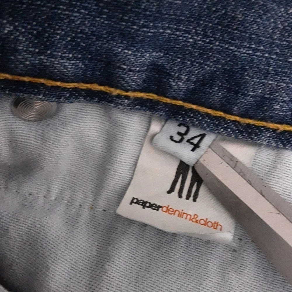 Paper denim and cloth jeans mens 34 buttons fly straight legs Y2k Casaual Loose