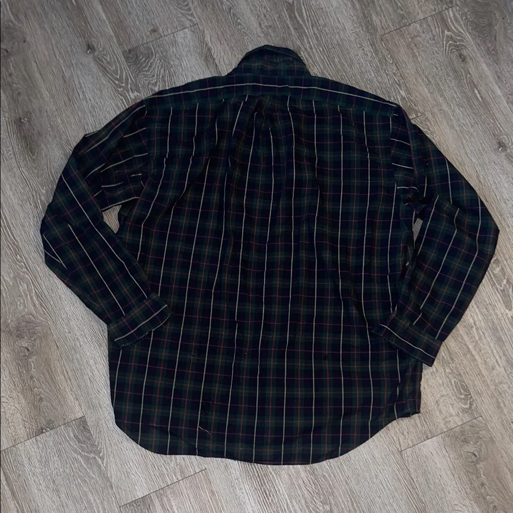 Polo by Ralph Lauren Men's Checkered Shirt - navy and Green xl 100% cotton