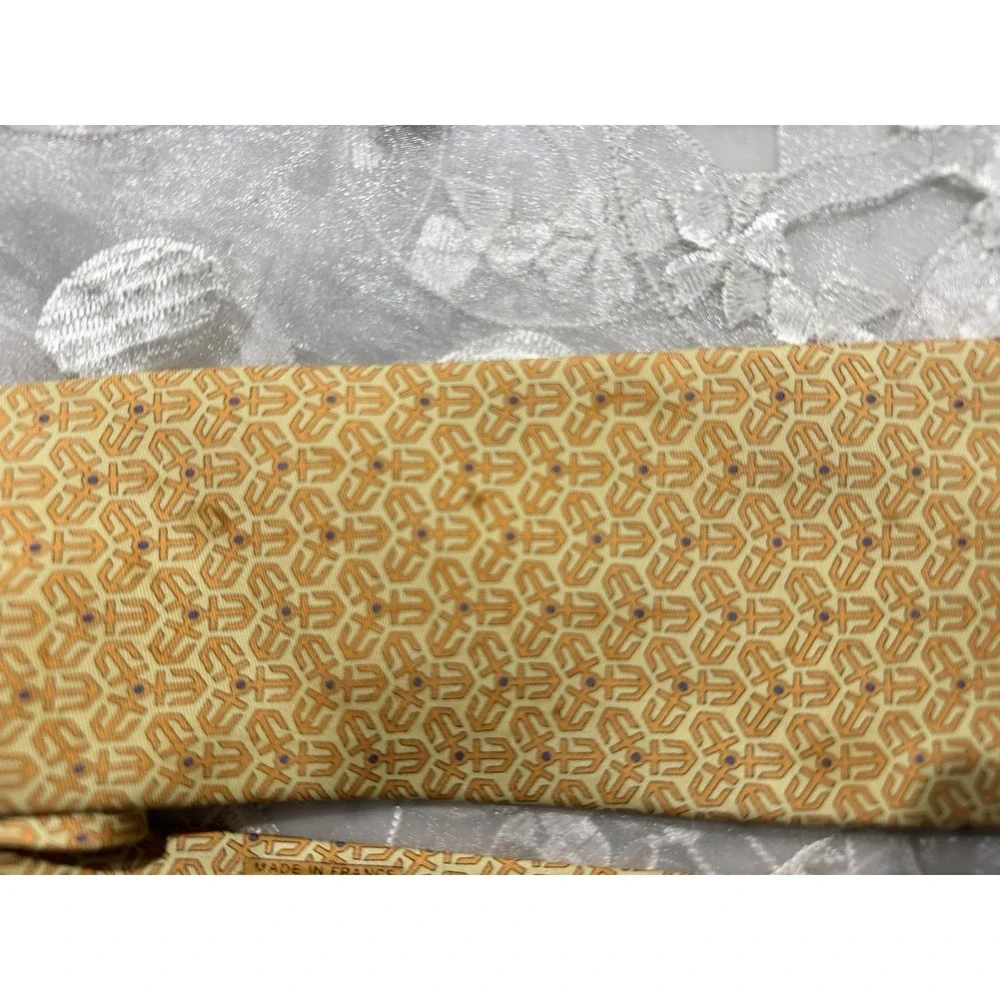 Hermès paris gold silk