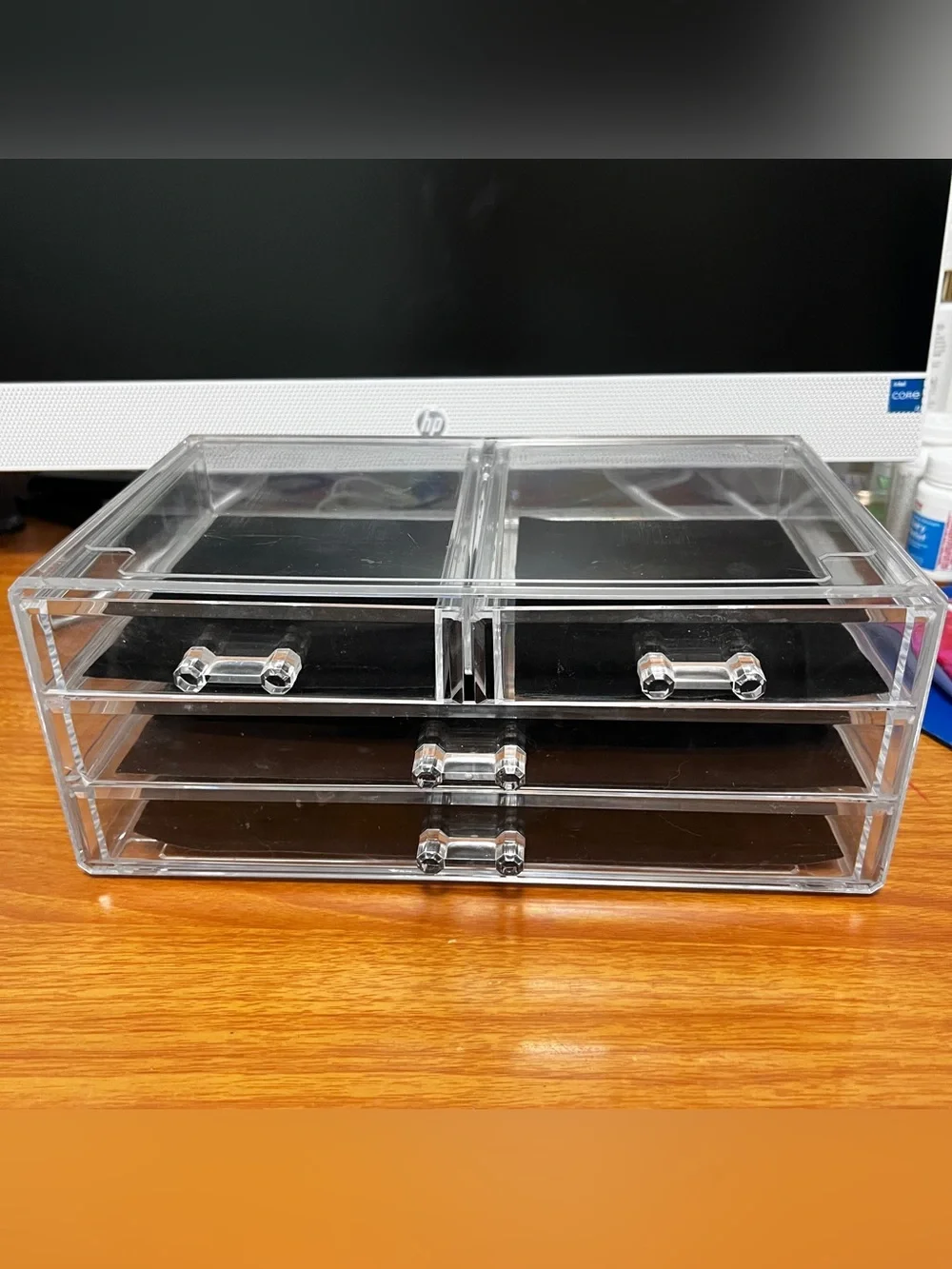 Clear Acrylic Makeup 4 Drawer Organizer