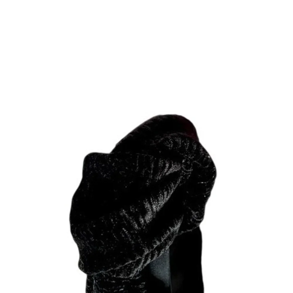 Black Velvet Knot Headband Twist Fabric Hair Accessory‎