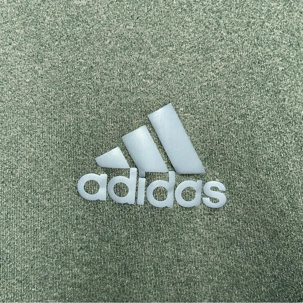 Adidas Heather Green Climalite Athletic Short Sleeve Performance Stretch T-Shirt