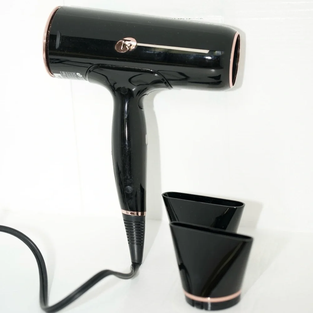 T3 Cura Luxe Professional Ionic Hair Dryer‎ with Auto Pause Sensor Black