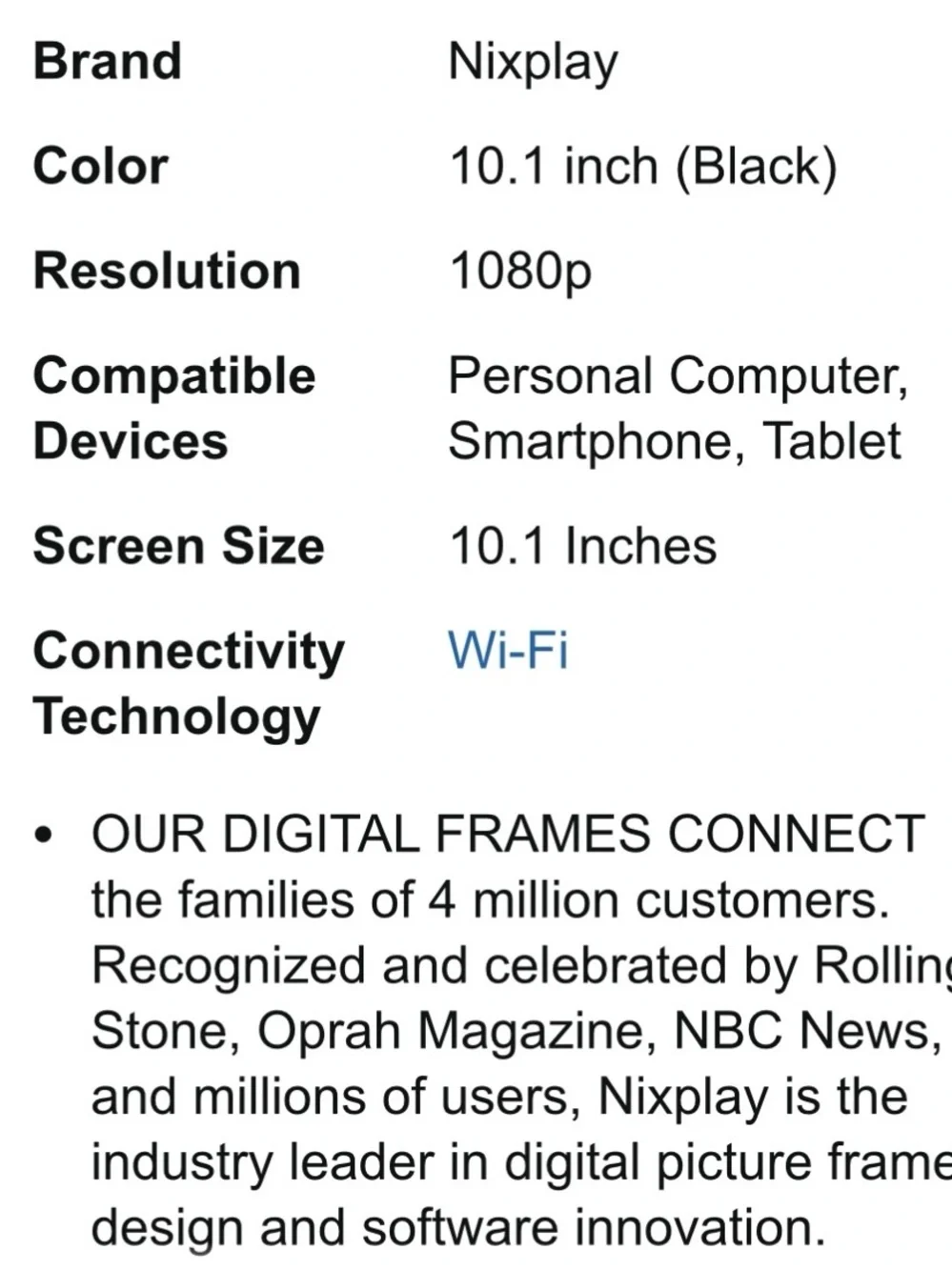 nixplay 10 wifi