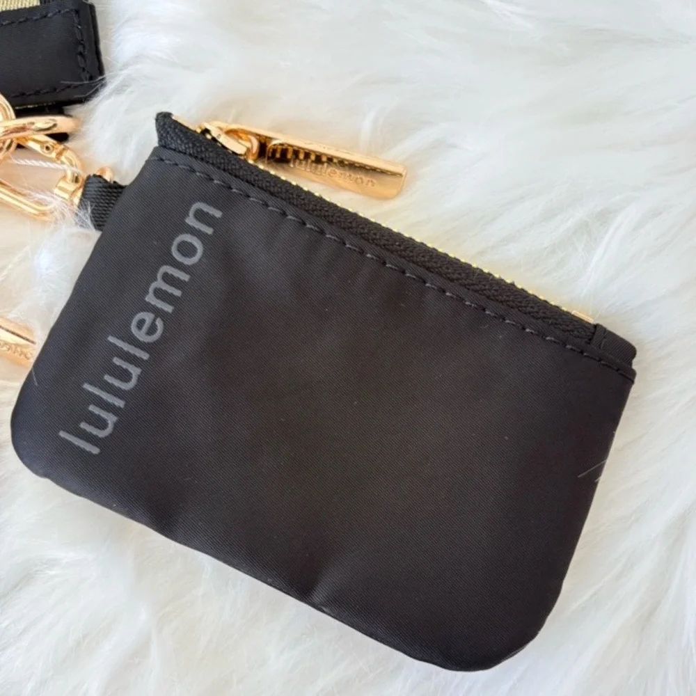 Lululemon Dual Pouch‎ Wristlet in Black & Gold