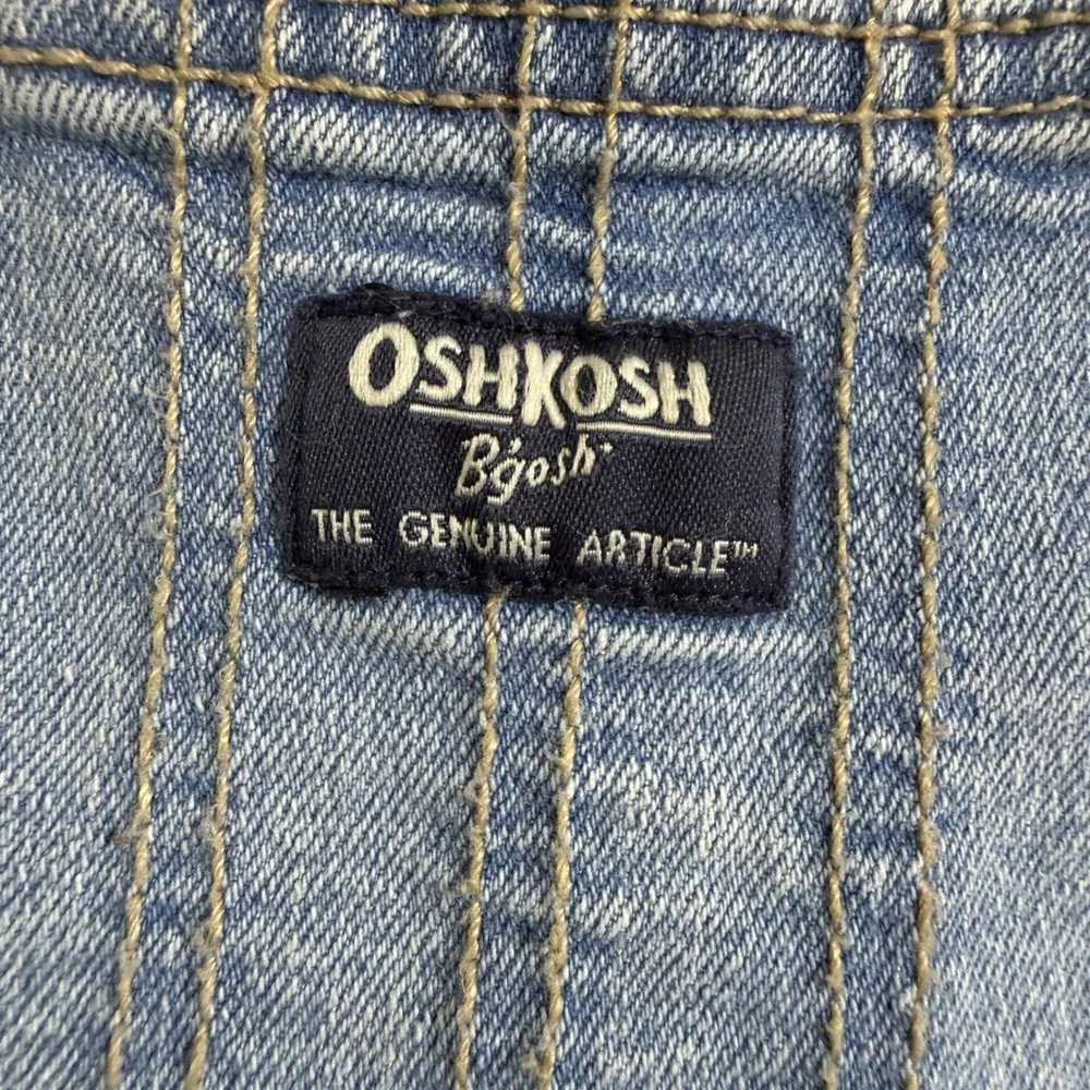 OshKosh Bgosh Kids Light Wash‎ Denim Bib Overalls Carpenter Blue Jeans farm